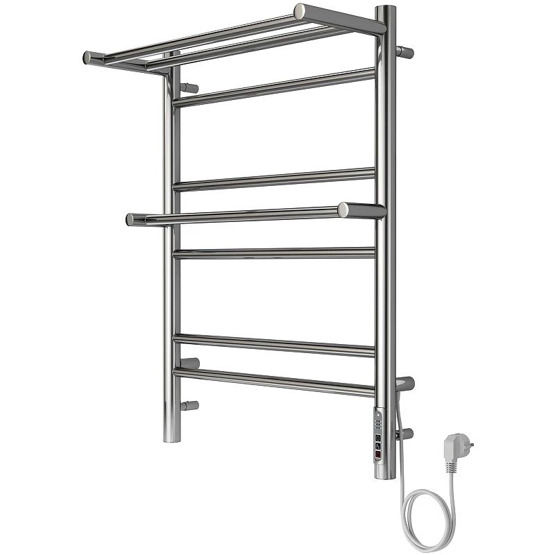 Электрический полотенцесушитель Aquatek Альфа П7 500x700 AQ EL RRP0770CH с полкой Хром нержавеющая сталь