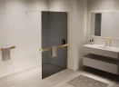 Душевая перегородка Vincea Walk in 100 VSW-1HR100CGG профиль цвет Матовый золотой стекло тонированное