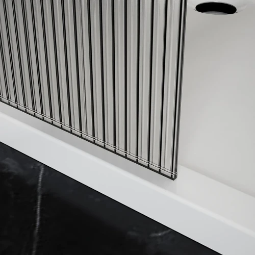 Душевая перегородка Azario Walk-In 90 AZ-251-90-BGL-CRF профиль Брашированное золото стекло рифленое