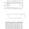 Акриловая ванна C-Bath Clio 150x70 CBQ003004 без гидромассажа