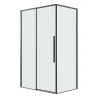 Душевой уголок Grossman Galaxy 140x100 L 120.K33.01.1410.21.02 профиль Черный матовый стекло шиншилла