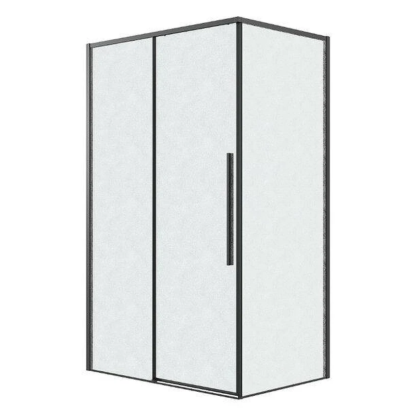 Душевой уголок Grossman Galaxy 140x100 L 120.K33.01.1410.21.02 профиль Черный матовый стекло шиншилла