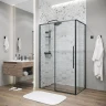 Душевой уголок Grossman Galaxy 140x100 L 120.K33.01.1410.21.02 профиль Черный матовый стекло шиншилла