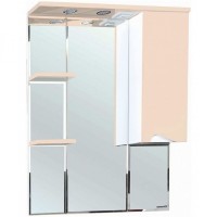 Зеркало со шкафом Bellezza Эйфория 80 R 4619113001079 с подсветкой Бежевое МДФ / ЛДСП, стекло