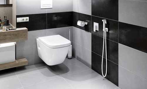 Гигиенический душ со смесителем Timo Selene 2089/16SM Белый матовый латунь встраиваемый