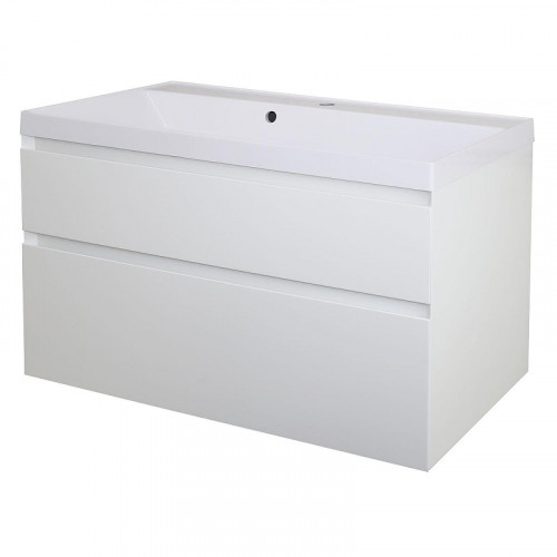 Тумба с раковиной Azario Velluto 100 CS00088604 подвесная цвет Белый матовый