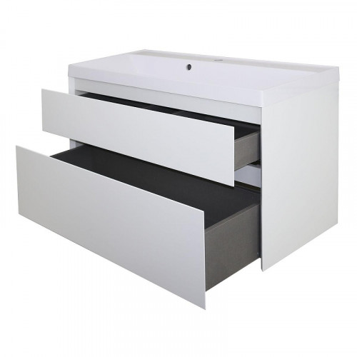 Тумба с раковиной Azario Velluto 100 CS00088604 подвесная цвет Белый матовый