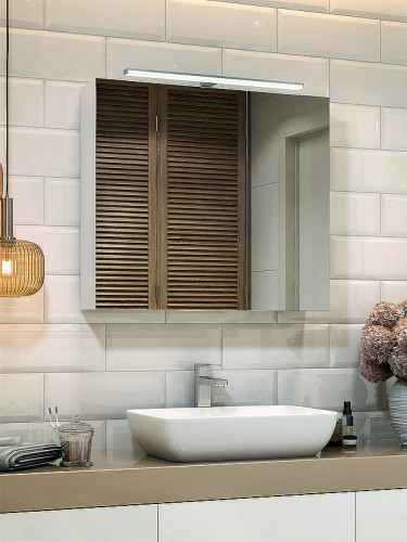 Зеркальный шкаф Vigo Plaza 80 zsh.PLA.80.El с подсветкой Белый