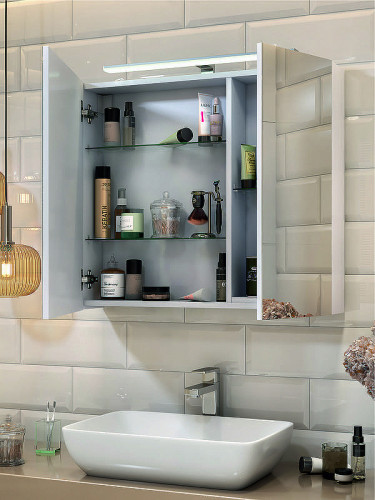 Зеркальный шкаф Vigo Plaza 80 zsh.PLA.80.El с подсветкой Белый