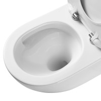 Унитаз AQUAme AQM2002PRO подвесной Белый глянец с сиденьем Микролифт фаянс подвесной