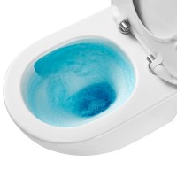 Унитаз AQUAme AQM2002PRO подвесной Белый глянец с сиденьем Микролифт фаянс подвесной