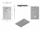 Душевой поддон из искусственного камня Vincea 140x90 VST-4SR9014W+Vsph-D132 Белый матовый