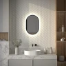 Зеркало Defesto Aura 40х60 DF 2921 с подсветкой 16W-4500K/Без выключателя/Нейтральный белый свет/Черная рама