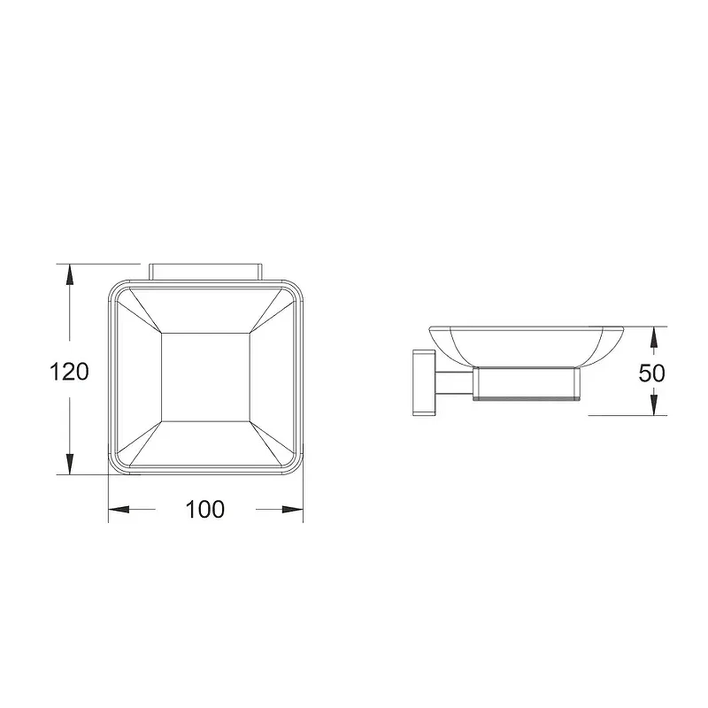 Мыльница Shevanik SG56T SG5603T цвет Оружейная сталь