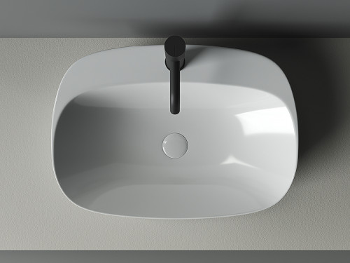 Раковина Ceramicanova Element 60 CN5012 Белая фарфор накладная