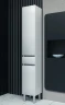 Шкаф пенал SanVit Кубэ-3 К 32 pkube3w с бельевой корзиной Белый глянцевый МДФ / ЛДСП
