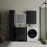 Шкаф пенал Style Line Бергамо 30 L Люкс Плюс СС-00002527 с бельевой корзиной цвет Графит антискрейтч