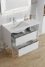 Тумба с раковиной SanVit Стрит-4 L/R kstreet4090 в цвете Ral Белый глянец МДФ / ЛДСП