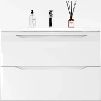 Тумба под раковину Style Line Марелла 80 Люкс Plus СС-00002411 подвесная Белый глянец антискрейтч МДФ / ЛДСП