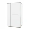 Душевой уголок Black&White S1180-1290N 120x90 11801290N профиль брашированный никель стекло прозрачное