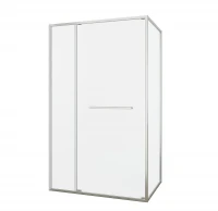 Душевой уголок Black&White S1180-1290N 120x90 11801290N профиль брашированный никель стекло прозрачное