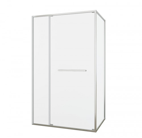 Душевой уголок Black&amp;White S1180-1290N 120x90 11801290N профиль брашированный никель стекло прозрачное