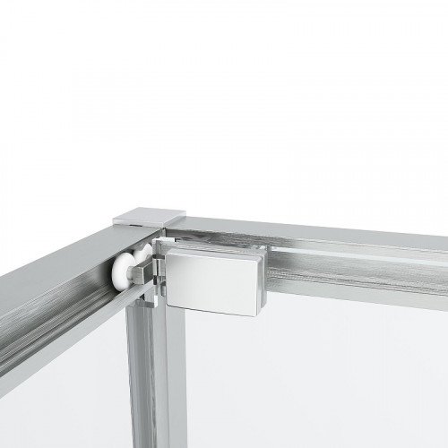 Душевой уголок Black&amp;White S1180-1290N 120x90 11801290N профиль брашированный никель стекло прозрачное