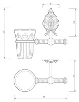 Стакан для зубных щеток Migliore Elisabetta 16985 Бронза