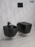 Унитаз Gid Cuadrado Tr2140Bm 62255Y подвесной цвет Черный матовый с сиденьем Микролифт