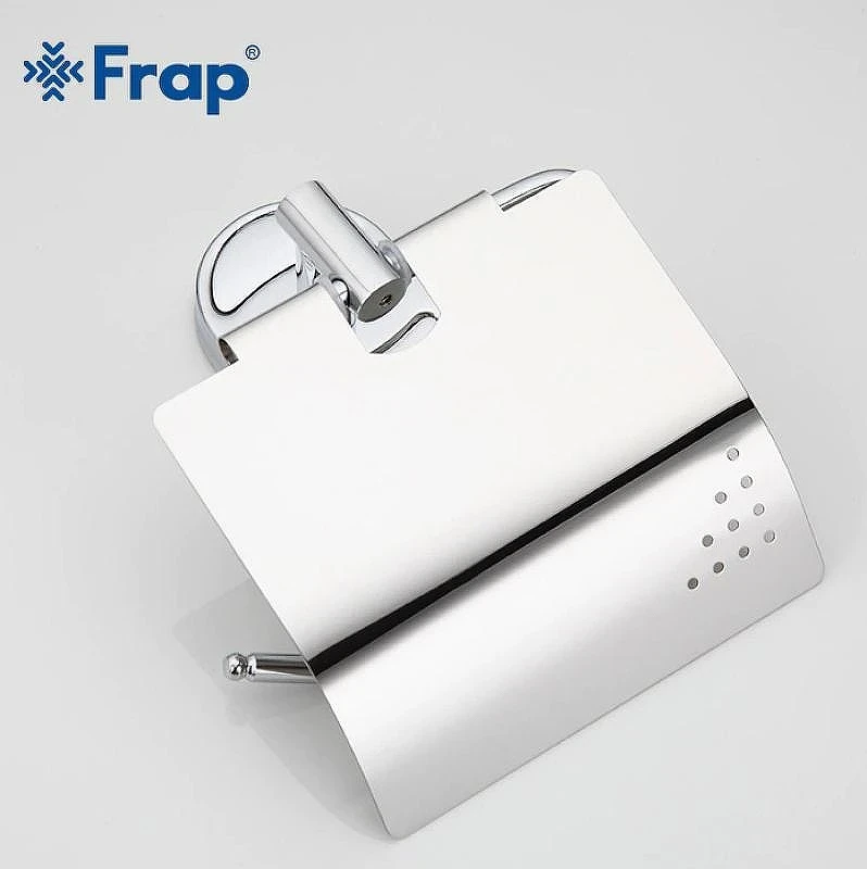 Держатель туалетной бумаги Frap F19 F1903 с крышкой Хром