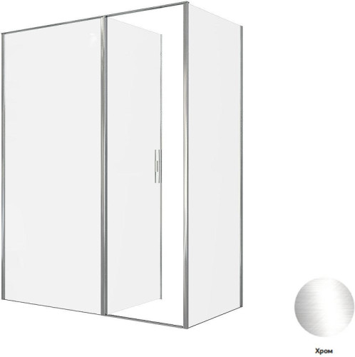 Душевой уголок Allen Brau Priority 160x80 3.31037.00+3.31040.00 цвет профиля Хром стекло прозрачное
