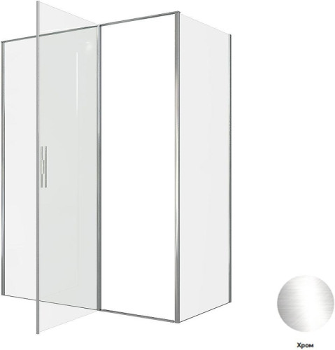 Душевой уголок Allen Brau Priority 160x80 3.31037.00+3.31040.00 цвет профиля Хром стекло прозрачное