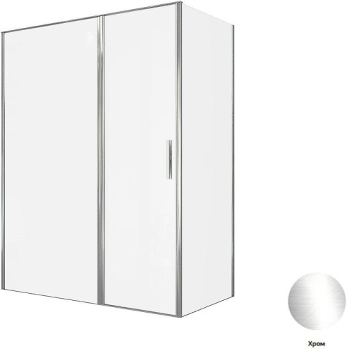 Душевой уголок Allen Brau Priority 160x80 3.31037.00+3.31040.00 цвет профиля Хром стекло прозрачное