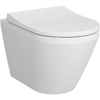 Комплект унитаза с инсталляцией Vitra Integra Round L-box 9004B003-7202 с сиденьем Микролифт и клавишей смыва Хром матовый фарфор подвесной