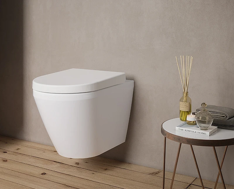 Комплект унитаза с инсталляцией Vitra Integra Round L-box 9004B003-7202 с сиденьем Микролифт и клавишей смыва Хром матовый фарфор подвесной
