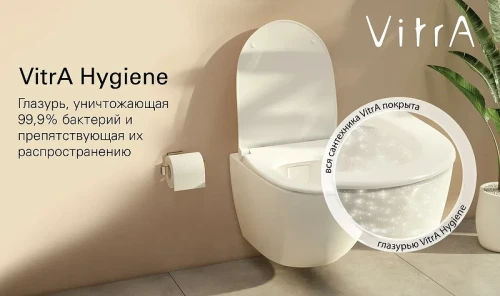 Комплект унитаза с инсталляцией Vitra Integra Round L-box 9004B003-7202 с сиденьем Микролифт и клавишей смыва Хром матовый фарфор подвесной