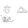 Комплект унитаза с инсталляцией Vitra Integra Round L-box 9004B003-7202 с сиденьем Микролифт и клавишей смыва Хром матовый фарфор подвесной