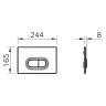 Комплект унитаза с инсталляцией Vitra Integra Round L-box 9004B003-7202 с сиденьем Микролифт и клавишей смыва Хром матовый фарфор подвесной