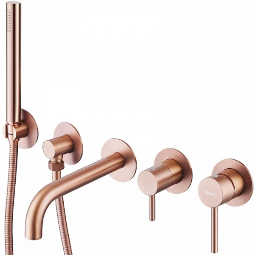 Смеситель для ванны Abber Wasser Kreis AF8130MRG Розовое золото матовое латунь встраиваемый