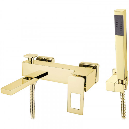 Смеситель для ванны Boheme Q 143-GG Золото латунь на стену
