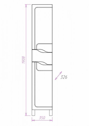 Шкаф пенал Onika Веронэлла 35.11 403563 Белый МДФ / ЛДСП
