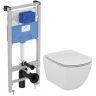 Комплект унитаза с инсталляцией Ideal Standard Tesi T3868V1 с сиденьем Микролифт фарфор подвесной