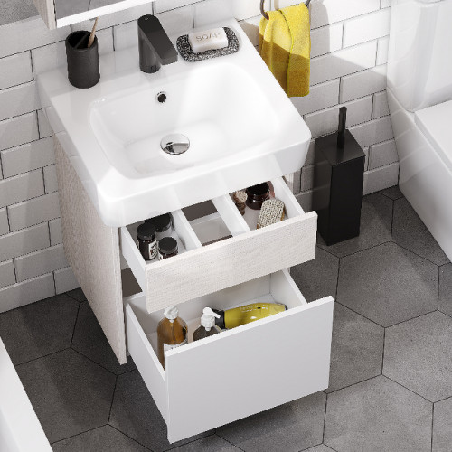 Тумба под раковину Aquaton Верди PRO 50 1A195901VDAV0 подвесная Белый Ясень фабрик МДФ / ЛДСП