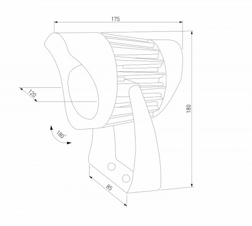 Настенный прожектор Elektrostandard Landscape 35186/S