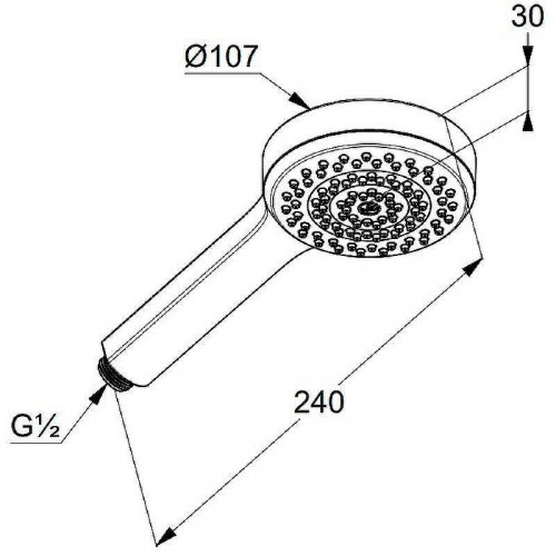 Ручной душ Kludi Dive 6881039-00 Черный матовый