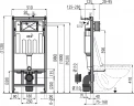 Инсталляция Alcaplast Sadromodul AM101/1120-3:1 RU M71-0001 для унитаза с клавишей смыва Хром глянец пластик