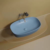Раковина-чаша Ceramicanova Element 60 CN6049ML Голубая матовая фарфор накладная