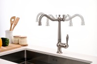 Смеситель для кухни Paulmark Retro Re213226-NI Никель латунь
