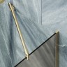 Шторка на ванну Maybah Glass MGV-150-3у 740x1400 в узком профиле Золото стекло бронзовое матовое