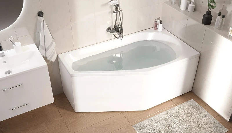 Акриловая ванна 1MarKa Deep 150x80 R 01ди1580п цвет Белый
